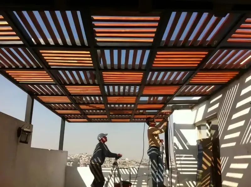 محداد مظلات جلسات خارجية وبرجولات حي التخصصي بالرياض