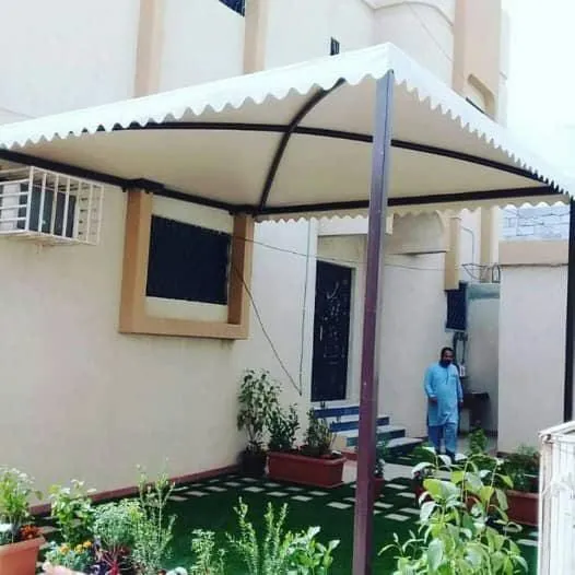 احدث تركيب مظلات أحواش حديثة لمنازل حي الملقا بالرياض 