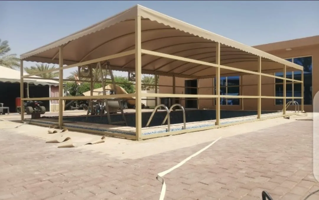 احدث تركيب مظلات أحواش حديثة لمنازل حي الملقا بالرياض 