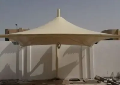 تركيب مظلات هرميه في حي العليا بالرياض وشمال الرياض