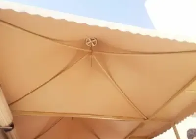 تركيب مظلات هرميه في حي العليا بالرياض وشمال الرياض