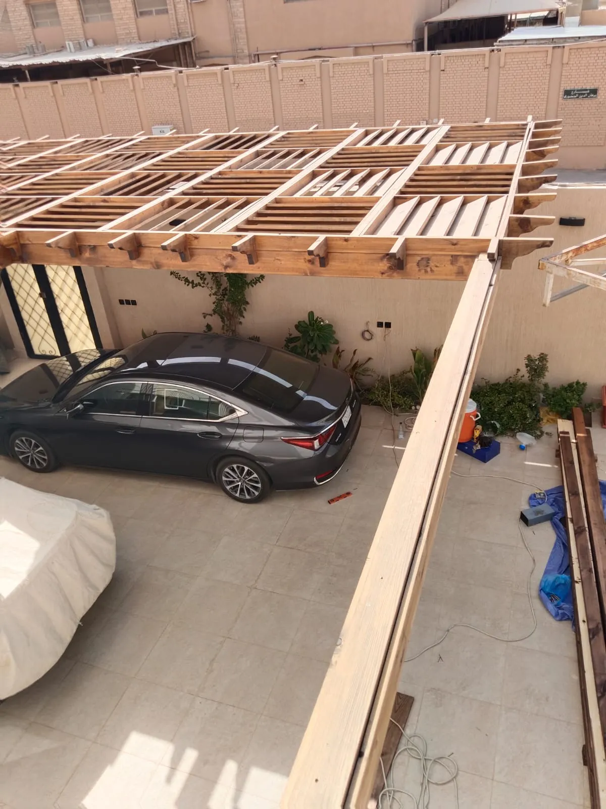 مظلات مداخل حي الملز بالرياض خصم 10%