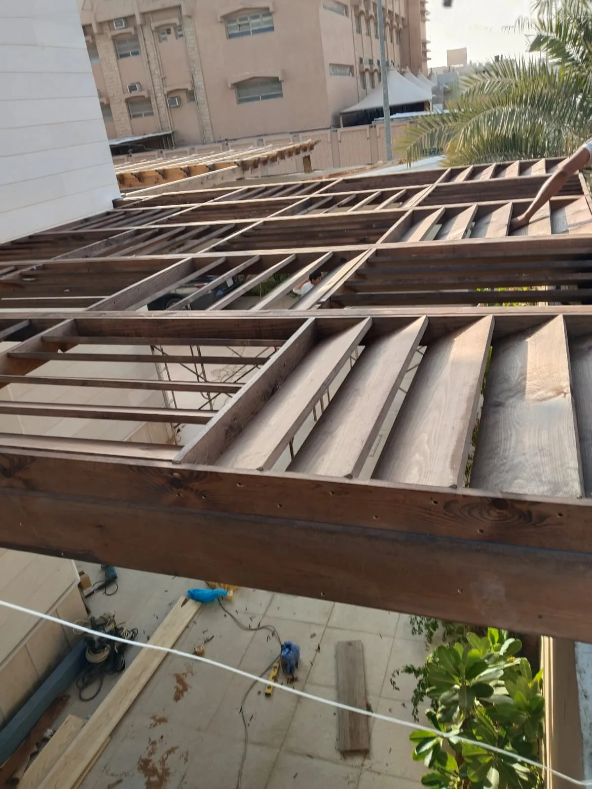 مظلات مداخل حي الملز بالرياض خصم 10%