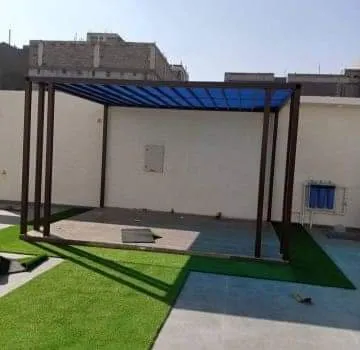تركيب مظلات متنوعة حي الروضة بالرياض 