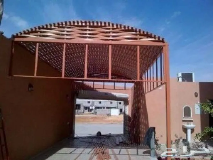 مظلات مداخل الفلل والمنازل حي العارض بالرياض