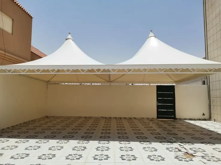 تركيب مظلات سيارات مقص ومداخل المنازل حي العروبه بالرياض 