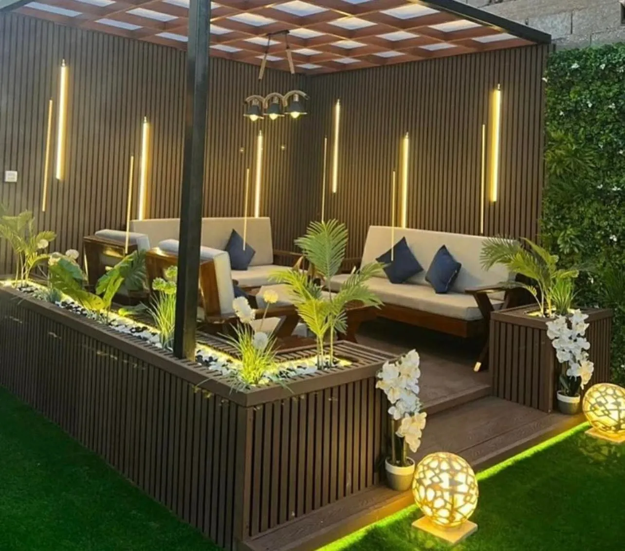 جلسات وشلالات حدائق لمنازل وفلل حي التخصصي بالرياض 