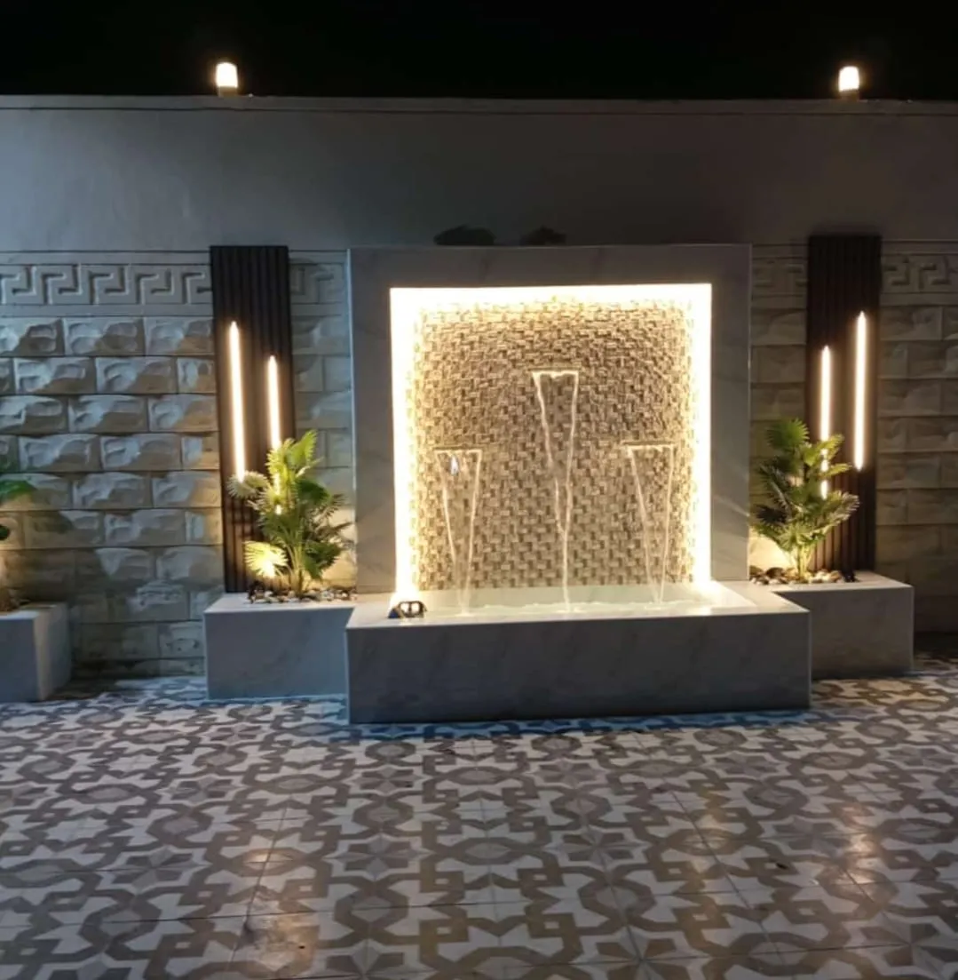 جلسات وشلالات حدائق لمنازل وفلل حي التخصصي بالرياض 