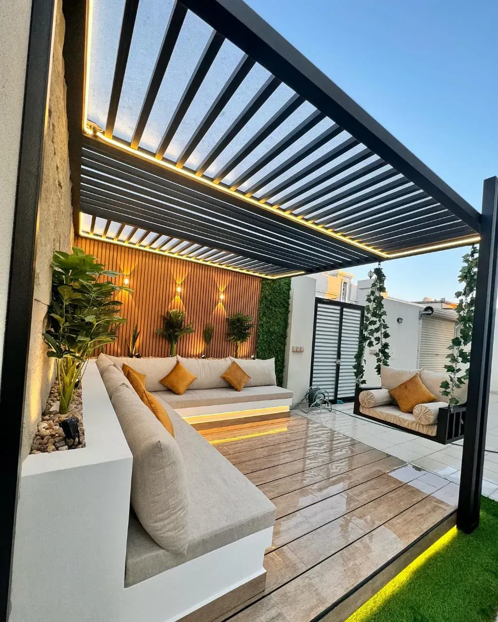 افضل تركيب مجالس زجاجية جاهزة ومظلات سيارات حي النخيل 