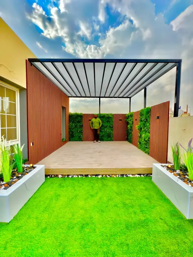 محداد مظلات جلسات خارجية وبرجولات حي التخصصي بالرياض