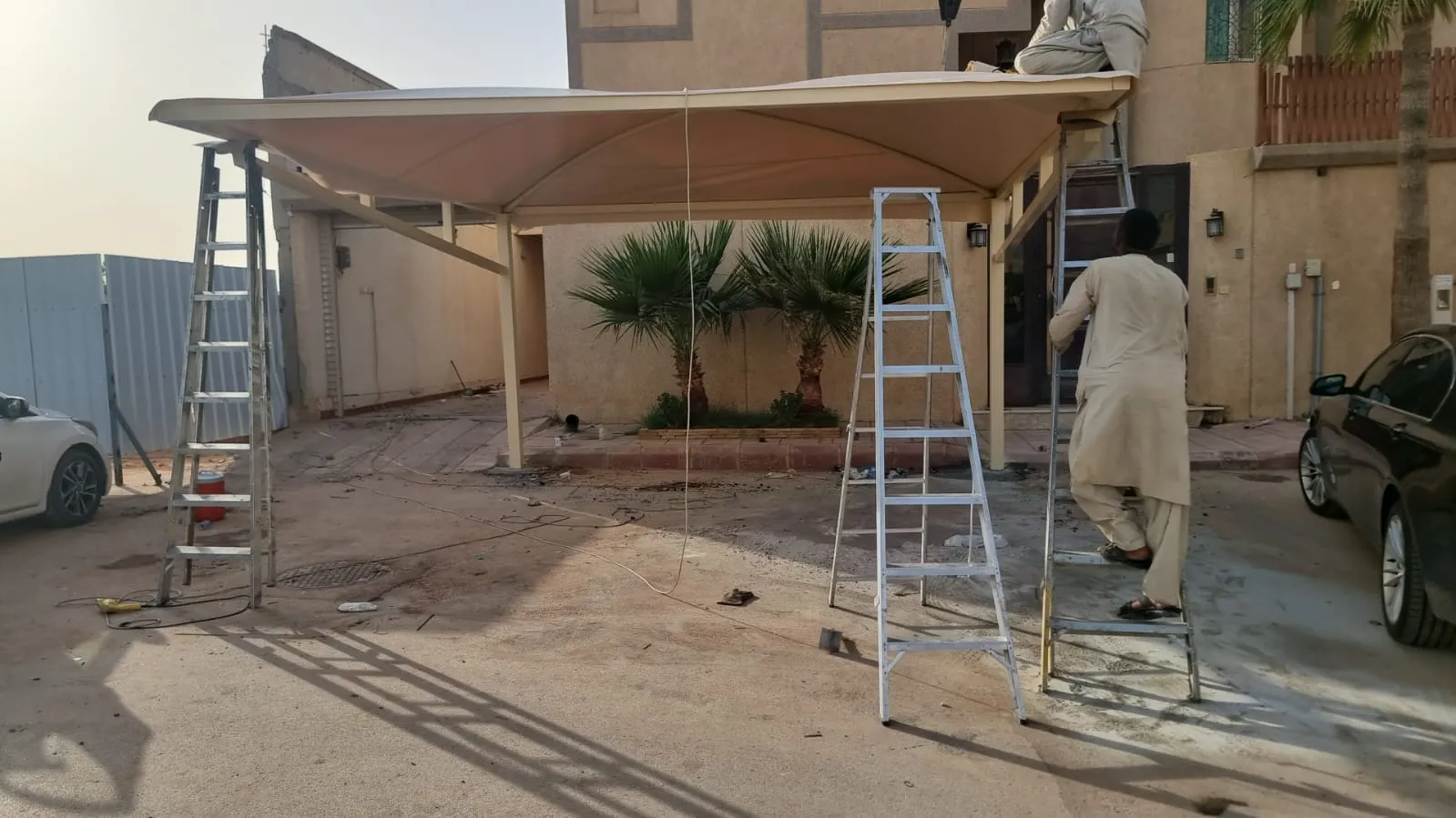 مظلات وسواتر الرياض حي الروضة 