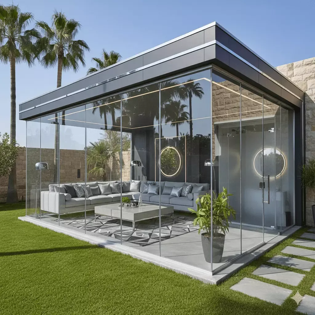 تركيب غرف ساندوتش بانل زجاجيةجاهزة في الخرج للمخازن والمنازل