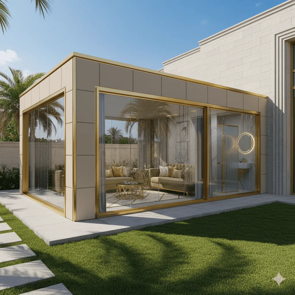 تركيب غرف ساندوتش بانل زجاجيةجاهزة في الخرج للمخازن والمنازل