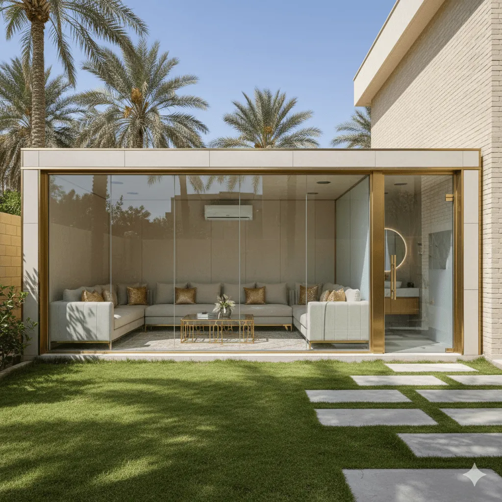 تركيب غرف ساندوتش بانل زجاجيةجاهزة في الخرج للمخازن والمنازل