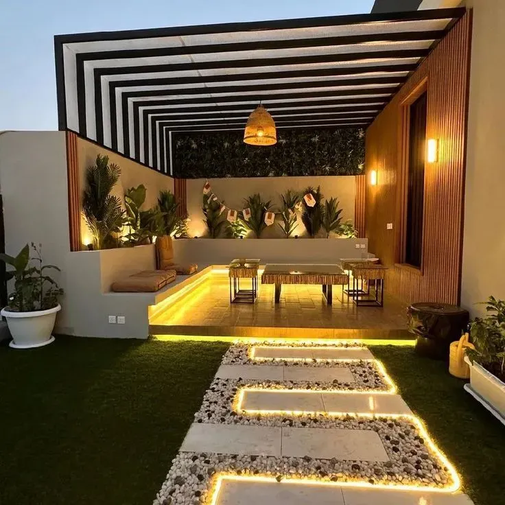 برجولات ديكور للمداخل حي المربع – تضيف ظلال أنيقة وبصمة فنية