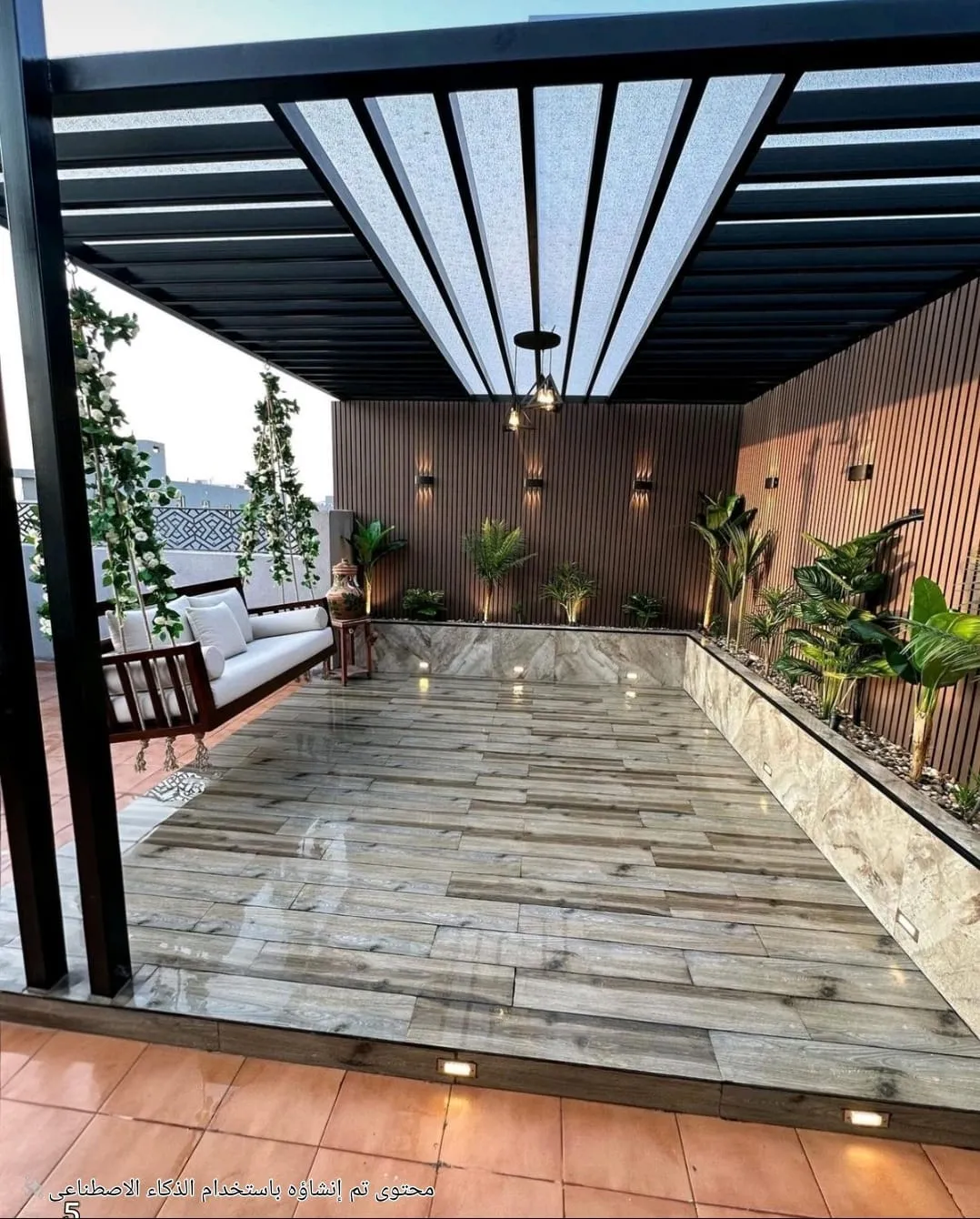 جلسات شتويه وبرجولات واحواض كلاسيكيه في حي حطين