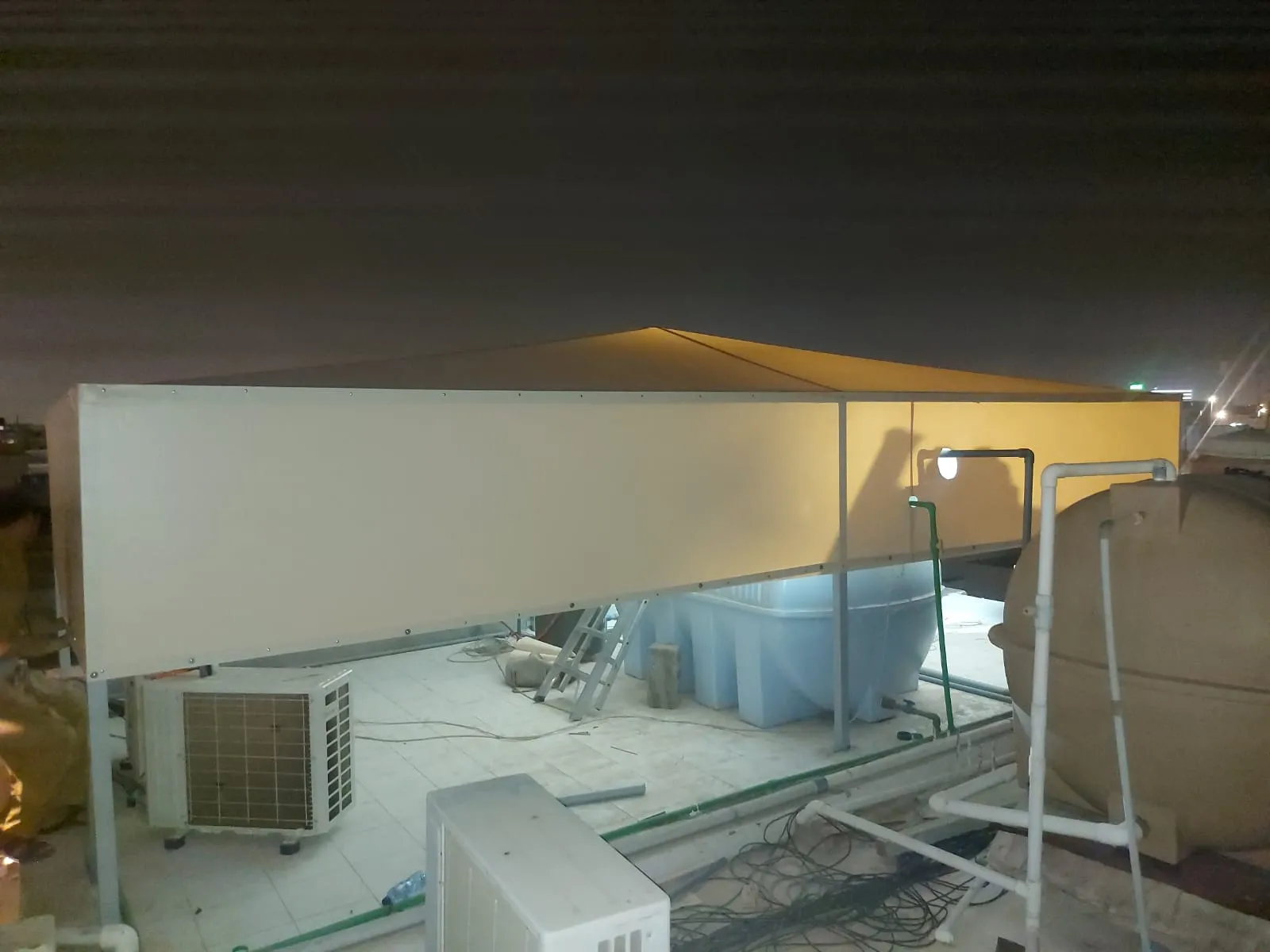 مظلات خزانات مظلات سخانات مظلات مكيفات مظلات السطح حي الحزم