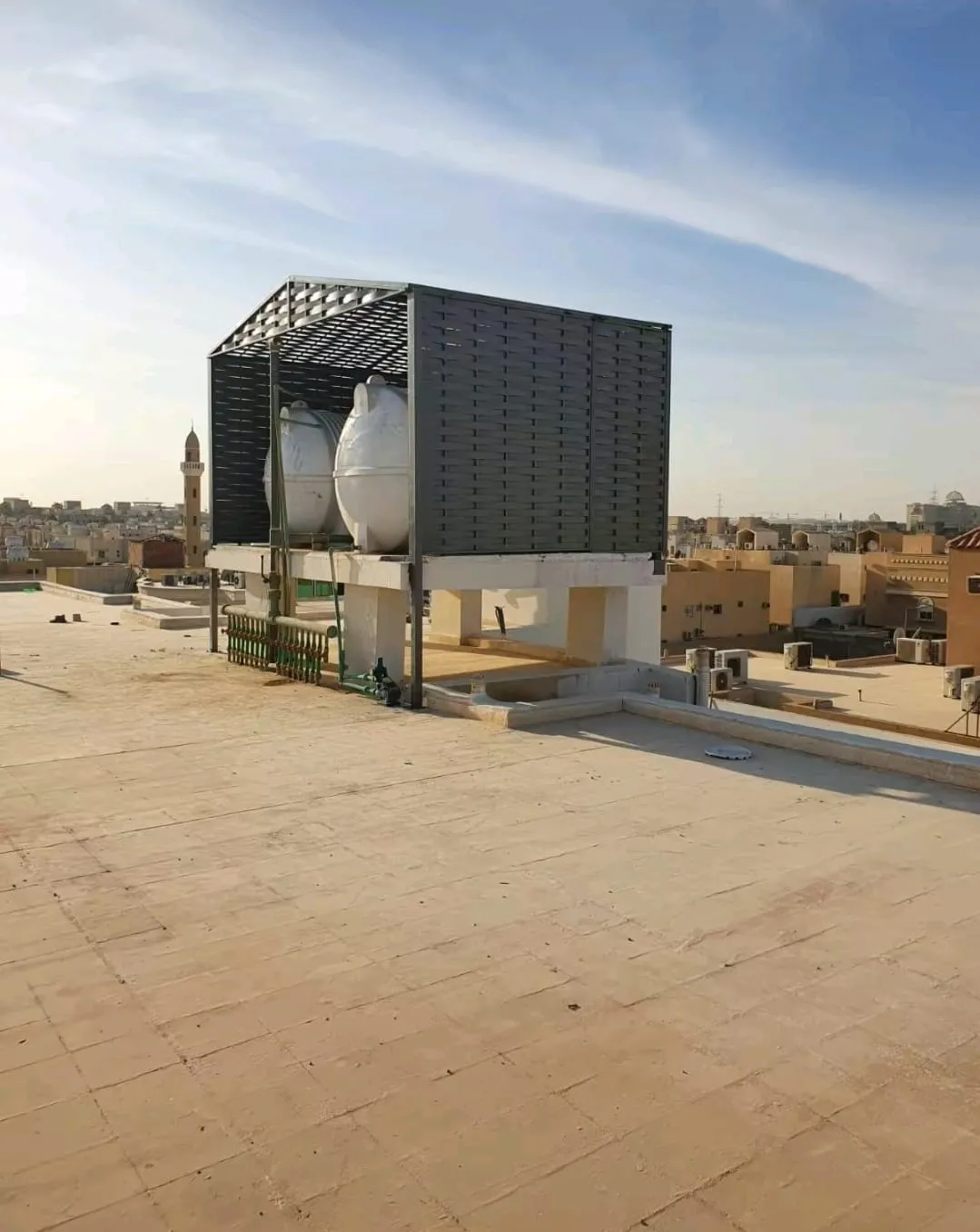 مظلات خزانات مظلات سخانات مظلات مكيفات مظلات السطح حي الحزم