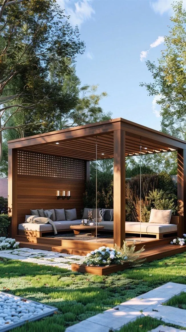 تحويل الفناء إلى واحة بالرياض:للمظلات والحدائق ومظلات شد