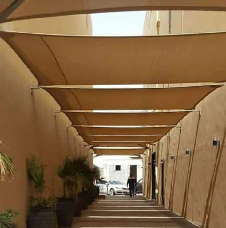 تحويل الفناء إلى واحة بالرياض:للمظلات والحدائق ومظلات شد