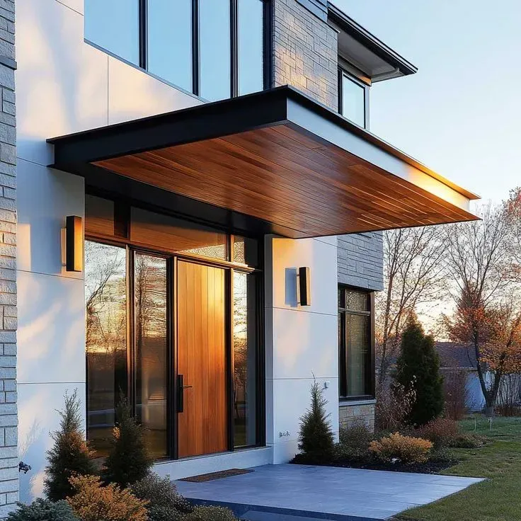 حداد مظلات مداخل فلل في حي اشبيليا والعارض: تصاميم مودرن 