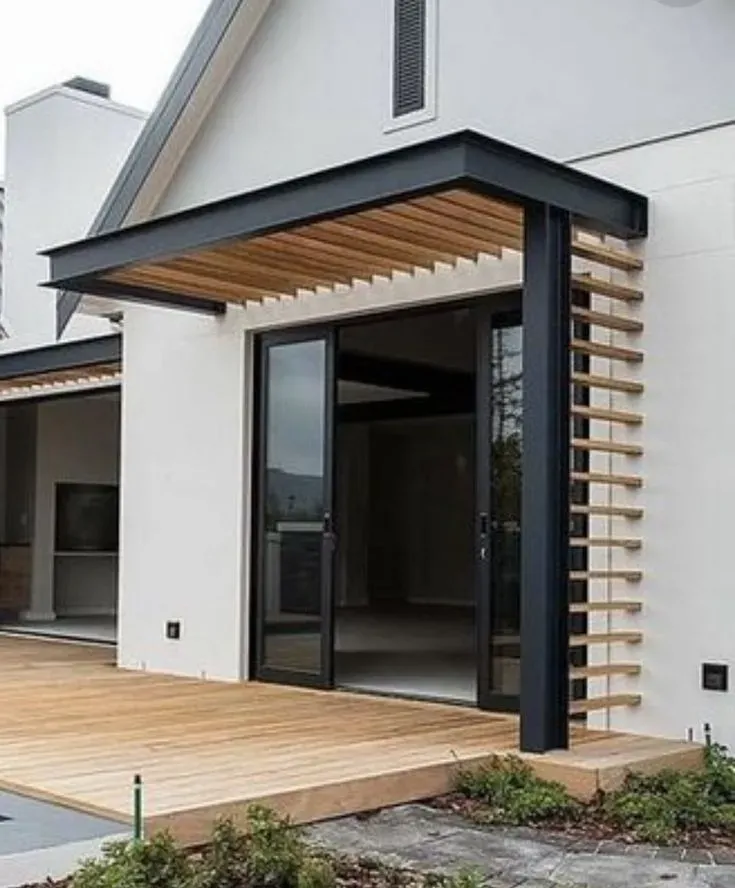 حداد مظلات مداخل فلل في حي اشبيليا والعارض: تصاميم مودرن 