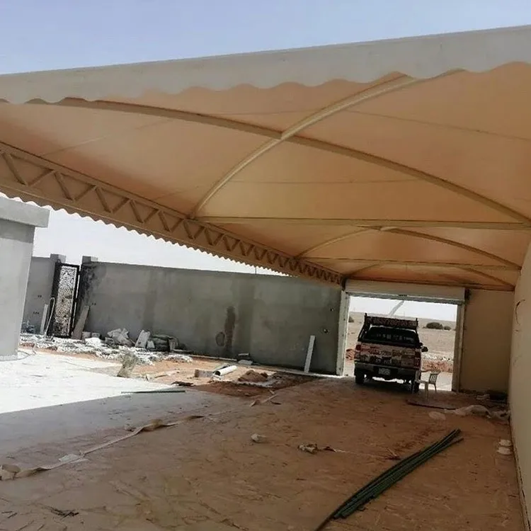 اصلاح مظلات كراج مقوسة بتثبيت آمن في حي السويدي غرب الرياض 