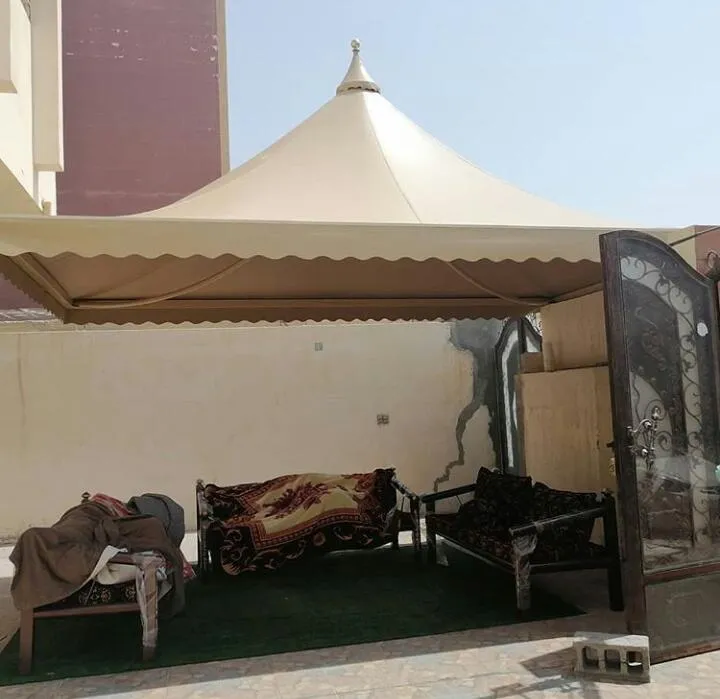 اصلاح مظلات كراج مقوسة بتثبيت آمن في حي السويدي غرب الرياض 