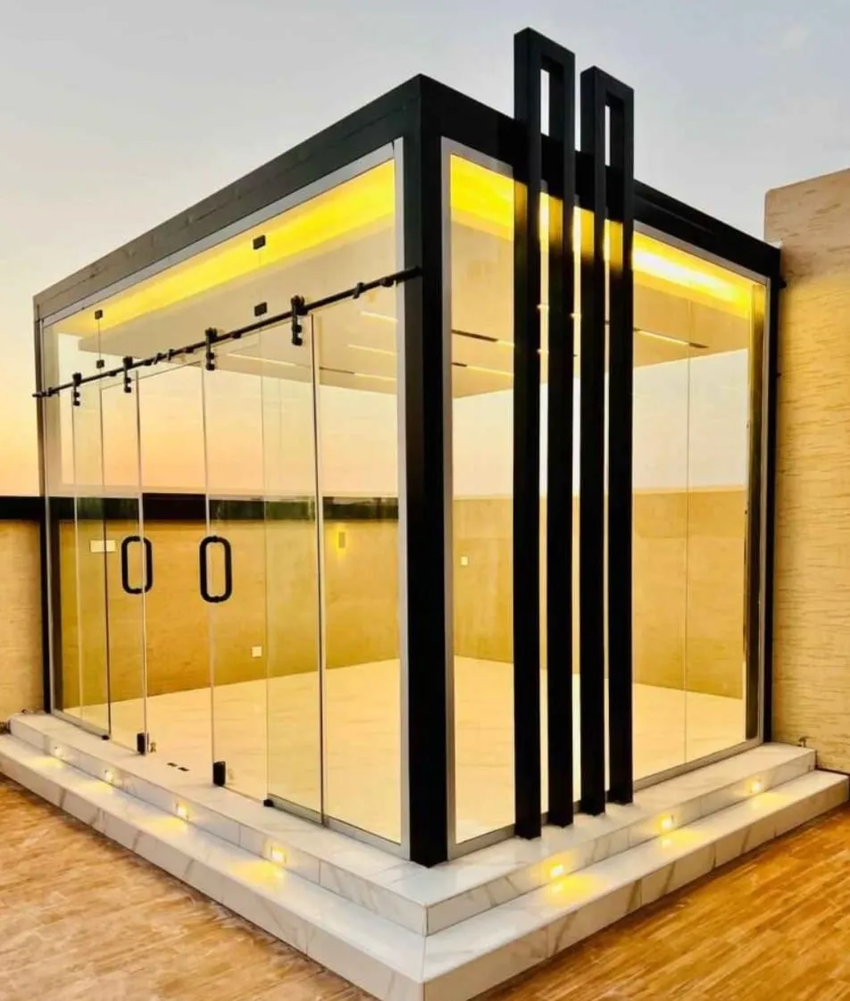 مجالس زجاجية وملاحق خارجيه فخمة بشمال الرياض:تصاميم عصرية 