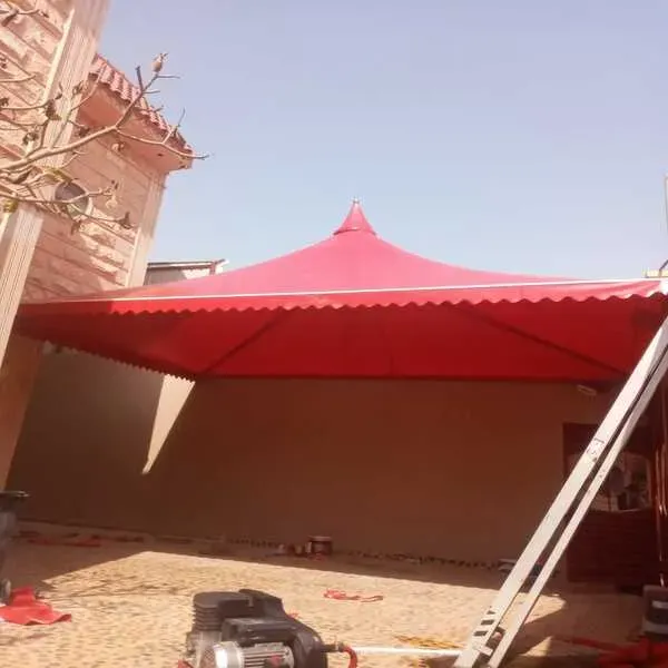 أفضل أنواع قماش مظلات خارجية ومظلات شراع في حي حطين والصحافة