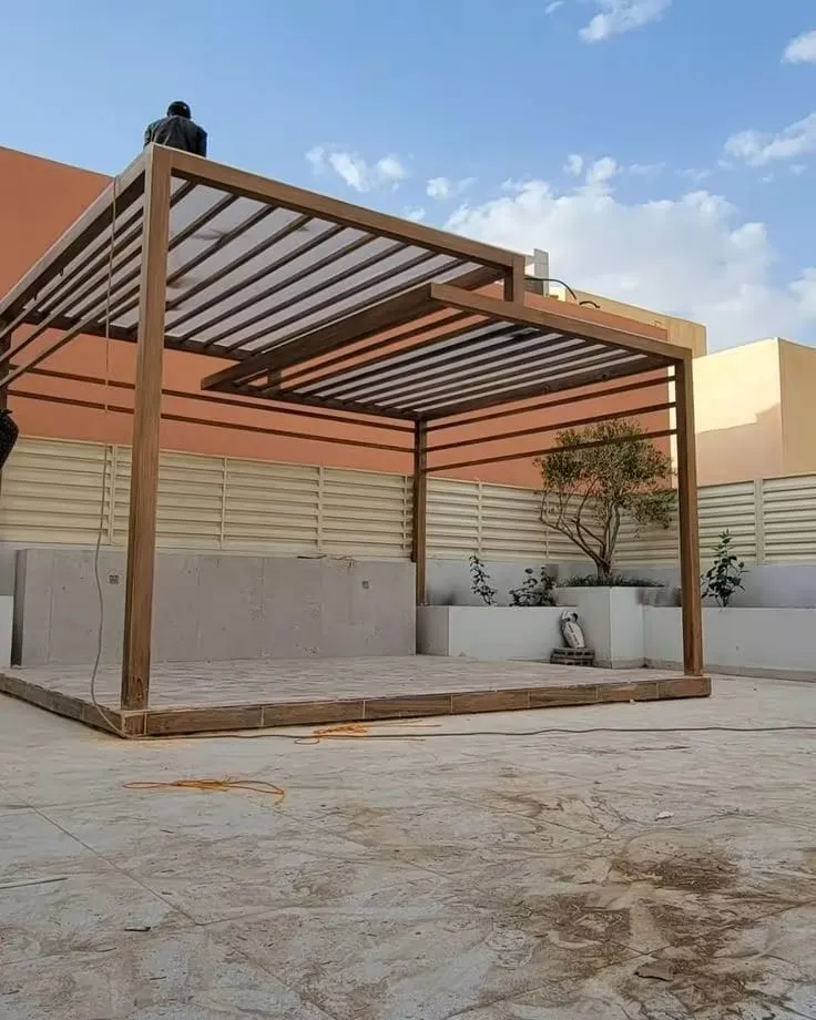 حدادتركيب برجولات حديد للأحواش حي الملقا:أفضل التصاميم