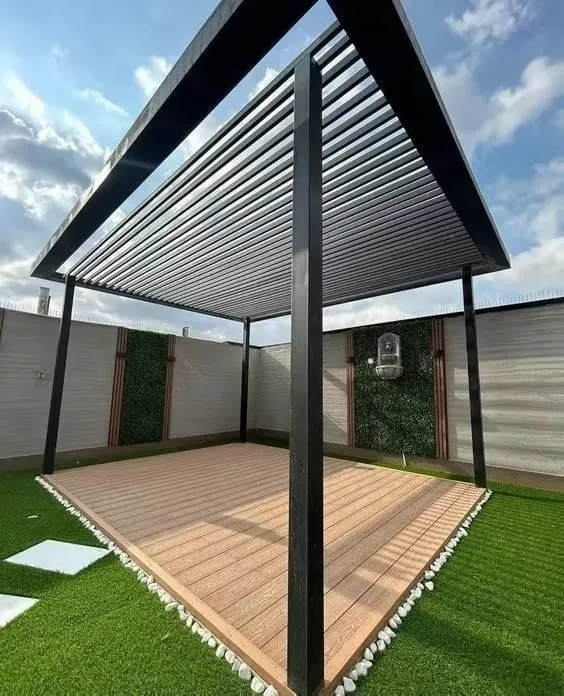 حدادتركيب برجولات حديد للأحواش حي الملقا:أفضل التصاميم