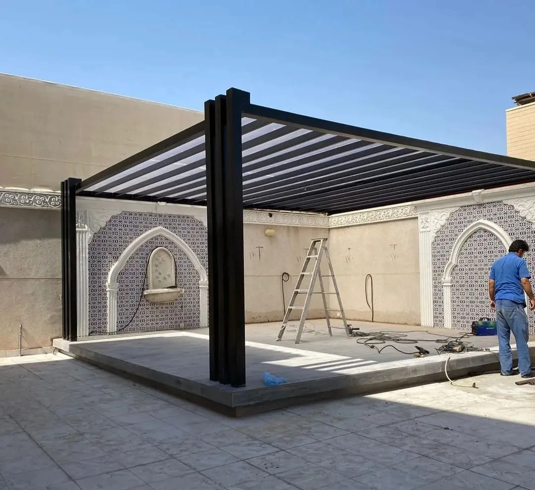 حدادتركيب برجولات حديد للأحواش حي الملقا:أفضل التصاميم