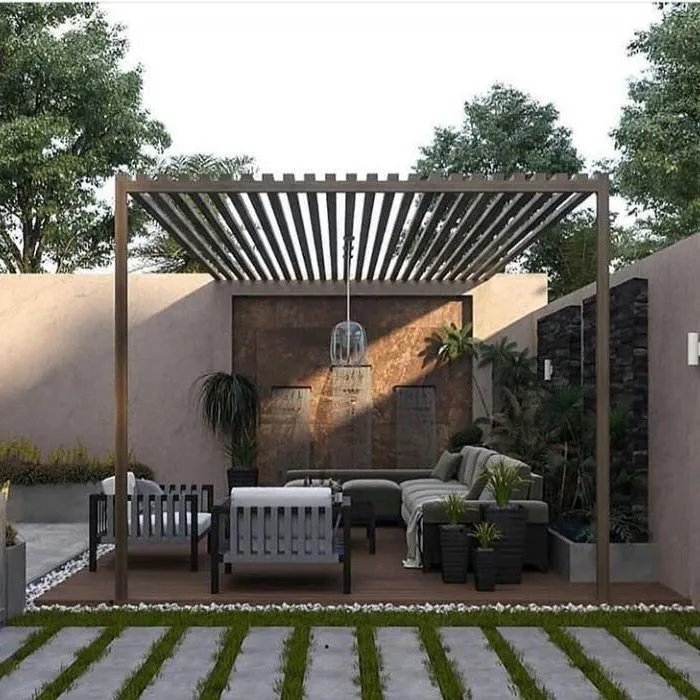 أفكار تصميم مجالس وجلسات خارجية للمنازل والأسطح حي لبن 