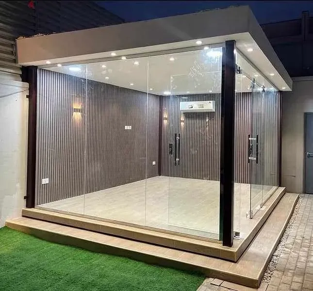 مجالس خارجية زجاجية بحي المطاربالرياض:تصاميم الخيام الزجاجية