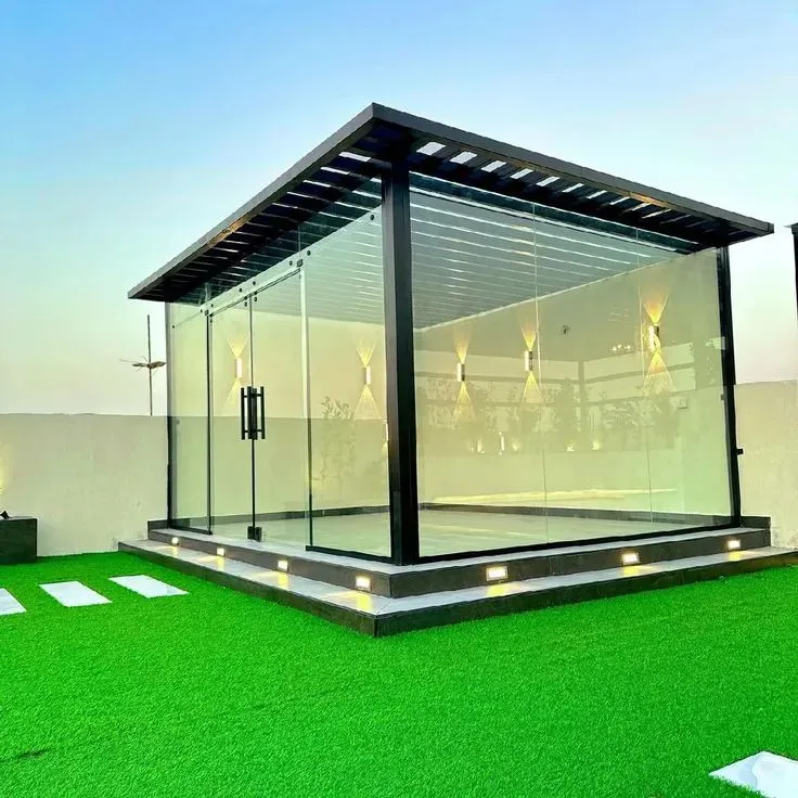 مجالس خارجية زجاجية بحي المطاربالرياض:تصاميم الخيام الزجاجية