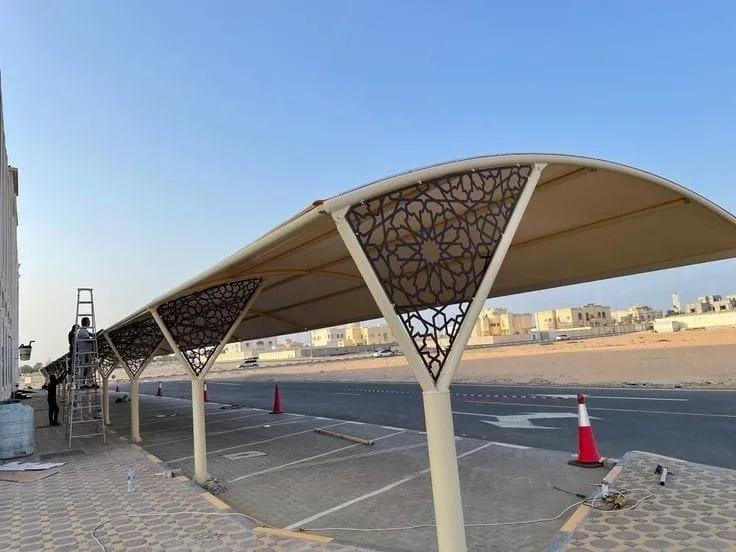 مظلات مشاريع بحي الملقا:لتركيب مظلات القطاعات العامة والخاصة